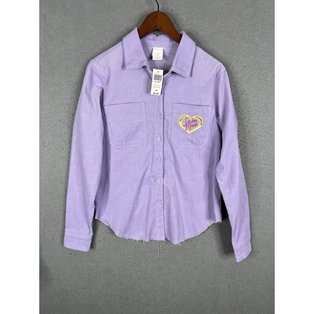 Hot Topic Exclusive Sailor Moon Lilac Purple Corduroy Overshirt Womens S‎ NEW